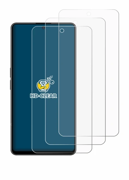 Abbildung des Geräts OnePlus Nord CE 3 Lite mit einer Vielzahl des Displayschutzes.
