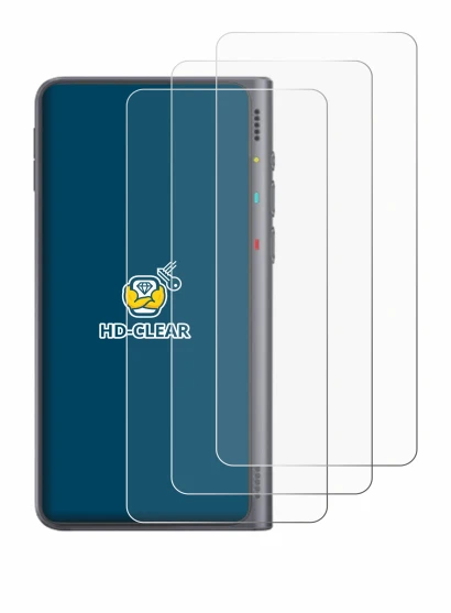 Abbildung des Geräts Timekettle Fluentalk T1 mit einer Vielzahl des Displayschutzes.