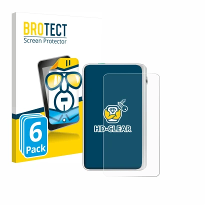 Vorderseite einer Produktverpackung mit dem Markenlogo BROTECT. Daneben ist das Gerät Timekettle Fluentalk T1 Mini mit dem zug