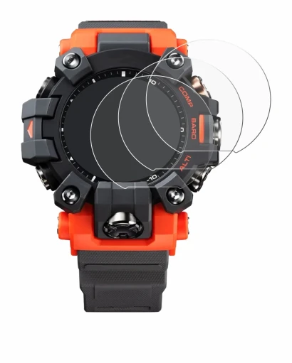 Abbildung des Geräts Casio G-Shock GW-9500 mit einer Vielzahl des Displayschutzes.