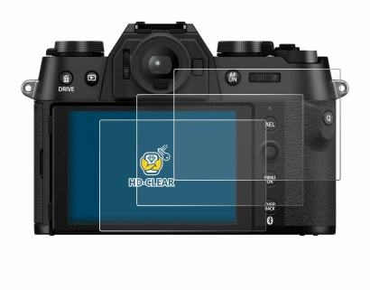 Abbildung des Geräts Fujifilm X-T50 mit einer Vielzahl des Displayschutzes.