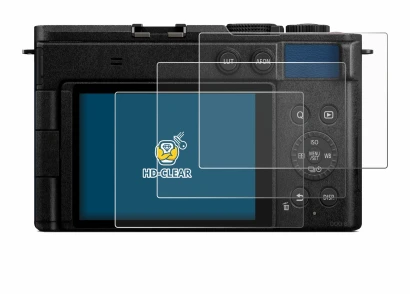 Abbildung des Geräts Panasonic Lumix DC-S9 mit einer Vielzahl des Displayschutzes.