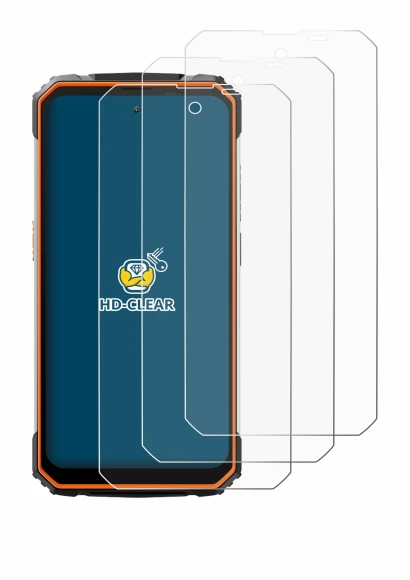 Abbildung des Geräts Blackview BV8100 mit einer Vielzahl des Displayschutzes.