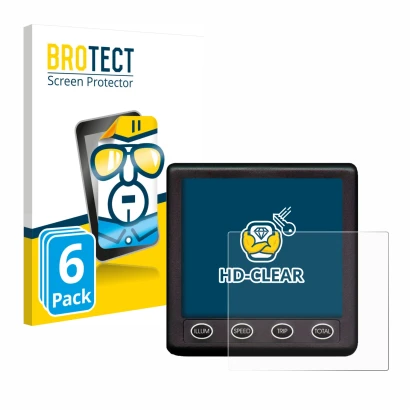 Vorderseite einer Produktverpackung mit dem Markenlogo BROTECT. Daneben ist das Gerät Nasa Marine Instruments Clipper Duet Sys