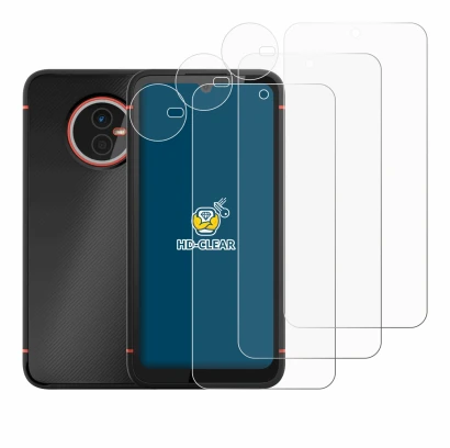 Abbildung des Geräts Gigaset GX4 Pro (Display+Kamera) mit einer Vielzahl des Displayschutzes.