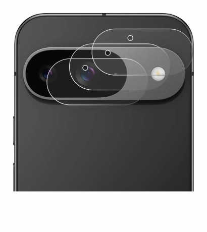 Abbildung des Geräts Google Pixel 9 (NUR Kameraschutz) mit einer Vielzahl des Displayschutzes.