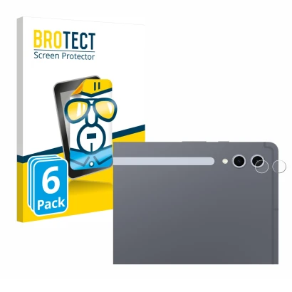 Vorderseite einer Produktverpackung mit dem Markenlogo BROTECT. Daneben ist das Gerät Samsung Galaxy Tab S10 Ultra 5G (NUR Kam