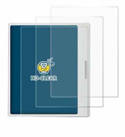 Abbildung des Geräts Boox Go Color 7 White Edition mit einer Vielzahl des Displayschutzes.