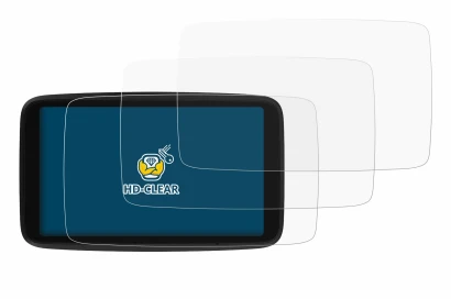 Abbildung des Geräts TomTom GO Advanced mit einer Vielzahl des Displayschutzes.