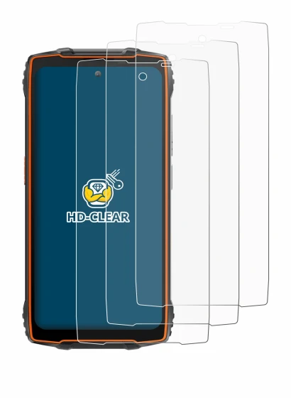 Abbildung des Geräts Blackview BV8200 mit einer Vielzahl des Displayschutzes.