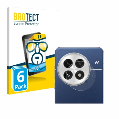 Vorderseite einer Produktverpackung mit dem Markenlogo BROTECT. Daneben ist das Gerät OnePlus 13 (NUR Kameraschutz) mit dem zu