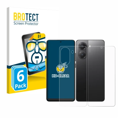 Vorderseite einer Produktverpackung mit dem Markenlogo BROTECT. Daneben ist das Gerät Xiaomi Poco X7 Pro (Display+Rückseite) m