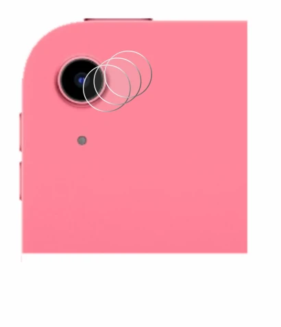 Abbildung des Geräts Apple iPad A16 11" WiFi 2025 (NUR Kameraschutz, 11. Gen.) mit einer Vielzahl des Displayschutzes.