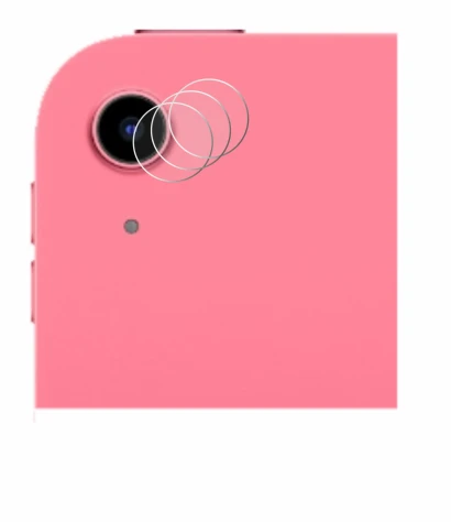 Abbildung des Geräts Apple iPad A16 11" 2025 (NUR Kameraschutz, 11. Gen.) mit einer Vielzahl des Displayschutzes.