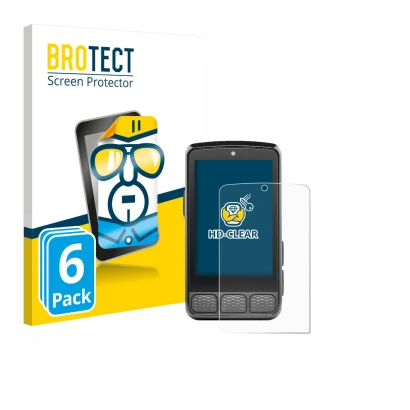 Vorderseite einer Produktverpackung mit dem Markenlogo BROTECT. Daneben ist das Gerät Wahoo Elemnt Roam 3 mit dem zugehörigen 