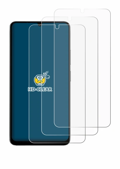 Abbildung des Geräts Doogee Note 59 Pro mit einer Vielzahl des Displayschutzes.