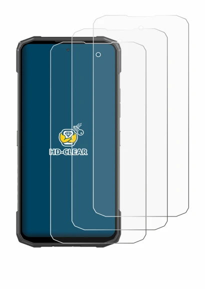 Abbildung des Geräts Doogee Blade 20 Turbo mit einer Vielzahl des Displayschutzes.