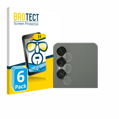 Vorderseite einer Produktverpackung mit dem Markenlogo BROTECT. Daneben ist das Gerät Sony Xperia 1 VII (NUR Kameraschutz) mit