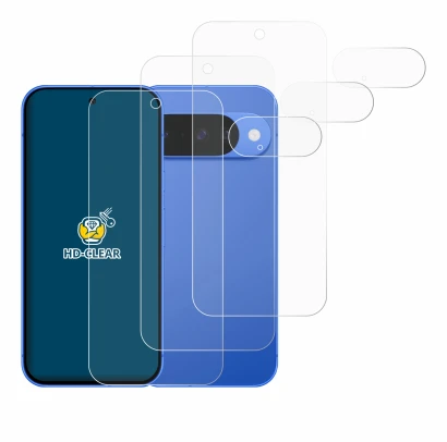 Abbildung des Geräts Google Pixel 10 (Display+Kamera) mit einer Vielzahl des Displayschutzes.