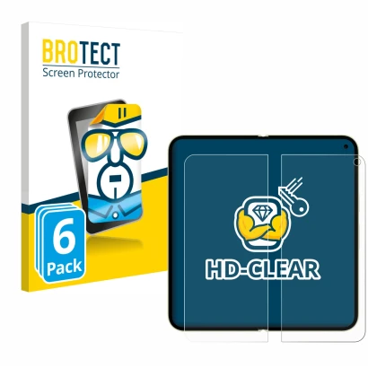 Vorderseite einer Produktverpackung mit dem Markenlogo BROTECT. Daneben ist das Gerät Google Pixel 10 Pro Fold (Inneres Displa