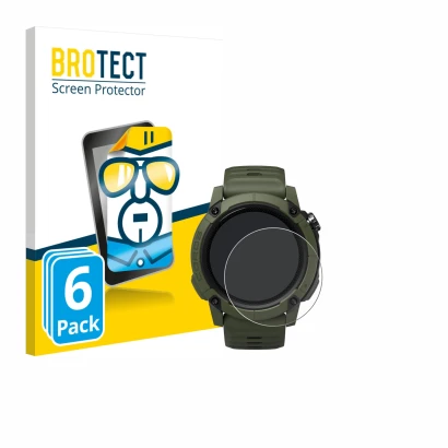 Vorderseite einer Produktverpackung mit dem Markenlogo BROTECT. Daneben ist das Gerät Coros NOMAD mit dem zugehörigen Displays