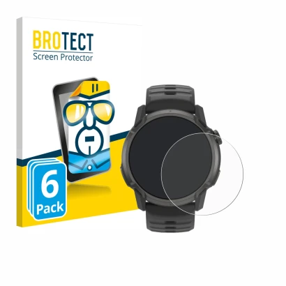 Vorderseite einer Produktverpackung mit dem Markenlogo BROTECT. Daneben ist das Gerät Coros Apex 4 (42 mm) mit dem zugehörigen