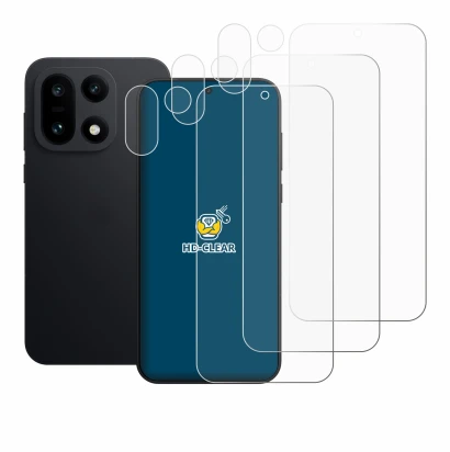 Abbildung des Geräts OnePlus 15 (Display+Kamera) mit einer Vielzahl des Displayschutzes.