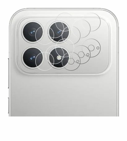 Abbildung des Geräts Xiaomi Poco F8 Pro (NUR Kameraschutz) mit einer Vielzahl des Displayschutzes.