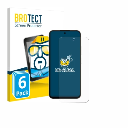 Vorderseite einer Produktverpackung mit dem Markenlogo BROTECT. Daneben ist das Gerät Oppo A6c mit dem zugehörigen Displayschu