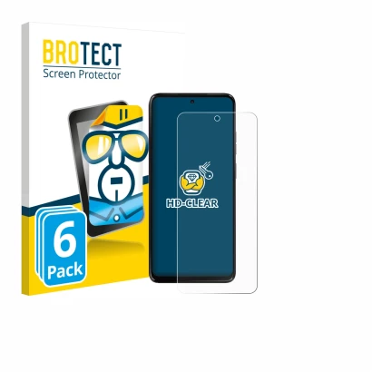 Vorderseite einer Produktverpackung mit dem Markenlogo BROTECT. Daneben ist das Gerät Motorola Moto G17 mit dem zugehörigen Di