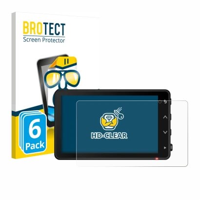 Vorderseite einer Produktverpackung mit dem Markenlogo BROTECT. Daneben ist das Gerät Garmin Catalyst 2 mit dem zugehörigen Di