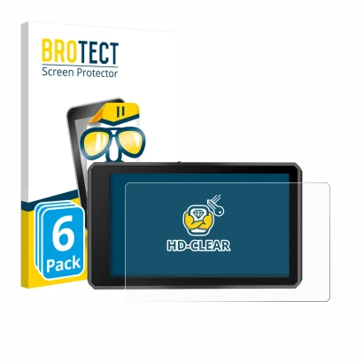 Vorderseite einer Produktverpackung mit dem Markenlogo BROTECT. Daneben ist das Gerät Garmin zumo XT3 4.7" mit dem zugehörigen