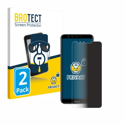 Vorderseite einer Produktverpackung mit dem Markenlogo BROTECT. Daneben ist das Gerät Honor 9 Lite mit dem zugehörigen Display