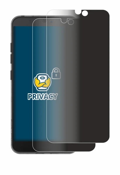 Abbildung des Geräts Fairphone 3 mit einer Vielzahl des Displayschutzes.