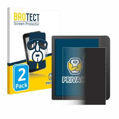 Vorderseite einer Produktverpackung mit dem Markenlogo BROTECT. Daneben ist das Gerät Tolino Vision 5 mit dem zugehörigen Disp