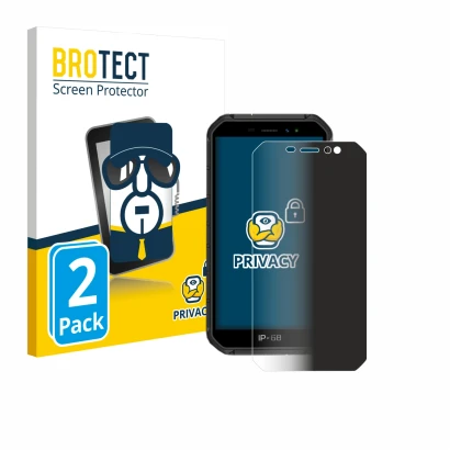 Vorderseite einer Produktverpackung mit dem Markenlogo BROTECT. Daneben ist das Gerät Ulefone Armor X7 Pro mit dem zugehörigen