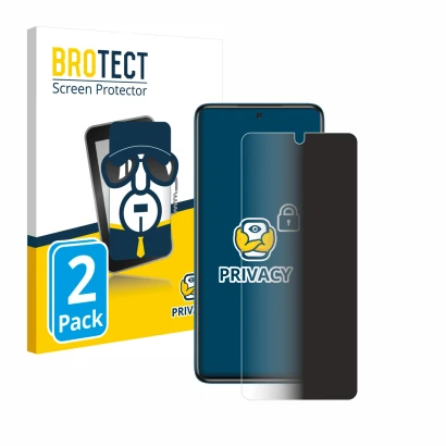 Vorderseite einer Produktverpackung mit dem Markenlogo BROTECT. Daneben ist das Gerät Xiaomi Poco X3 NFC mit dem zugehörigen D