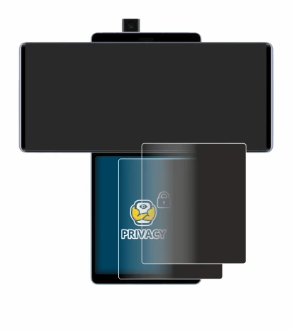 Abbildung des Geräts LG Wing (Hinteres Display) mit einer Vielzahl des Displayschutzes.