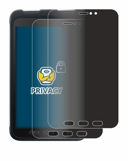 Abbildung des Geräts Samsung Galaxy Tab Active 3 mit einer Vielzahl des Displayschutzes.