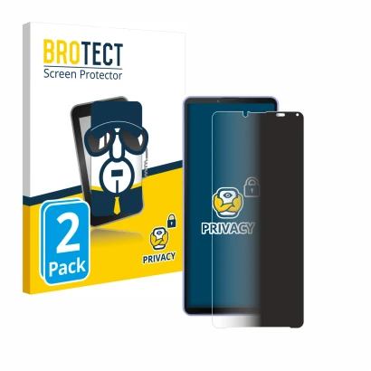 Vorderseite einer Produktverpackung mit dem Markenlogo BROTECT. Daneben ist das Gerät Sony Xperia 10 IV mit dem zugehörigen Di