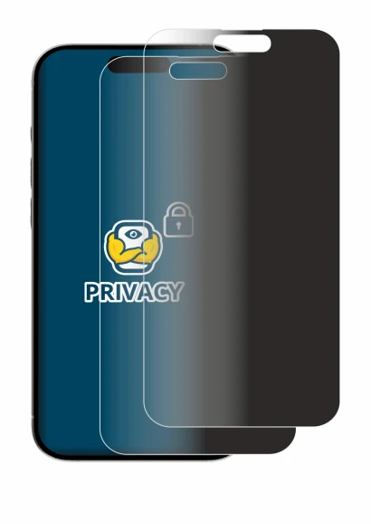 Abbildung des Geräts Apple iPhone 15 Pro Max mit einer Vielzahl des Displayschutzes.