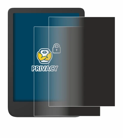 Abbildung des Geräts Tolino Shine 5 2024 mit einer Vielzahl des Displayschutzes.