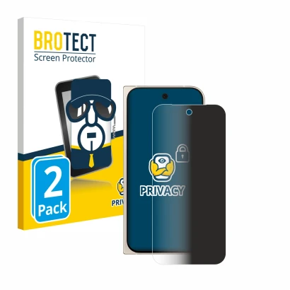 Vorderseite einer Produktverpackung mit dem Markenlogo BROTECT. Daneben ist das Gerät Google Pixel 9 Pro Fold mit dem zugehöri