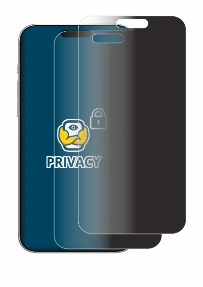 Abbildung des Geräts Apple iPhone 16 Pro mit einer Vielzahl des Displayschutzes.