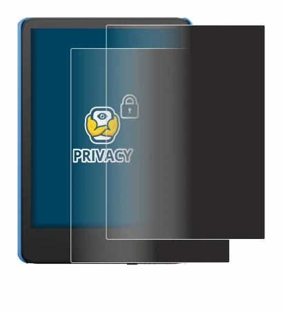 Abbildung des Geräts Amazon Kindle Kids (2024) mit einer Vielzahl des Displayschutzes.