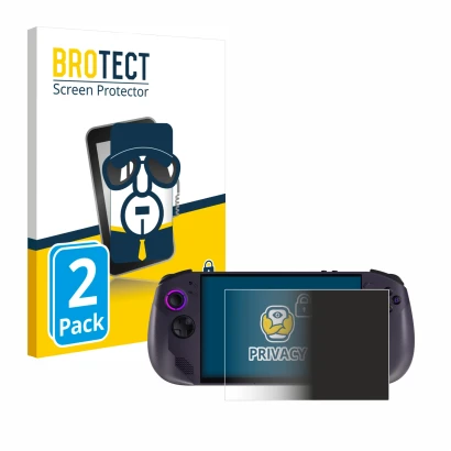 Vorderseite einer Produktverpackung mit dem Markenlogo BROTECT. Daneben ist das Gerät Lenovo Legion Go S mit dem zugehörigen D