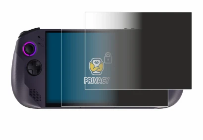 Abbildung des Geräts Lenovo Legion Go S mit einer Vielzahl des Displayschutzes.