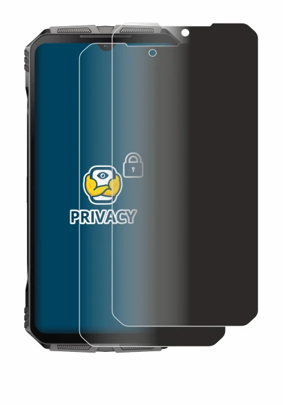 Abbildung des Geräts Doogee S Cyber Pro mit einer Vielzahl des Displayschutzes.