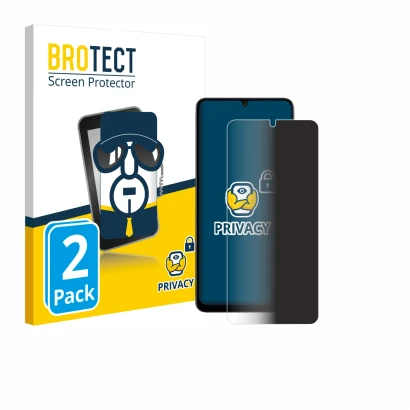 Vorderseite einer Produktverpackung mit dem Markenlogo BROTECT. Daneben ist das Gerät Doogee Note 59 Pro mit dem zugehörigen D