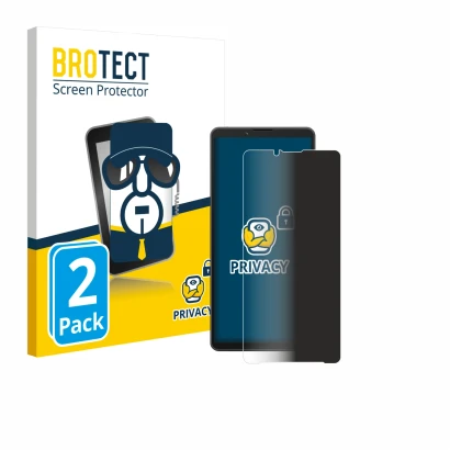 Vorderseite einer Produktverpackung mit dem Markenlogo BROTECT. Daneben ist das Gerät Sony Xperia 10 VII mit dem zugehörigen D